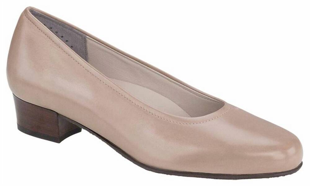 NEW SAS women's regina pump shoes - wide in mushroom